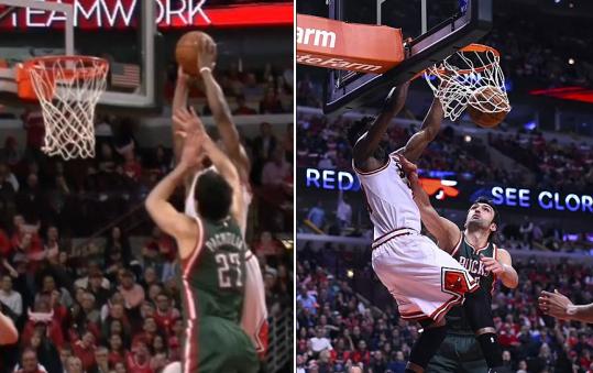  公牛拉文空中作业暴扣点燃全场